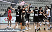 Men’s volleyball team kick-off playoffs with win